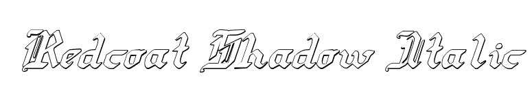 Redcoat Shadow Italic font preview