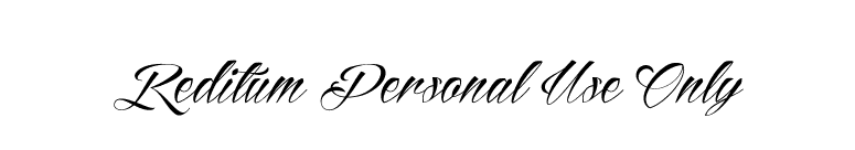 Reditum Personal Use Only font preview