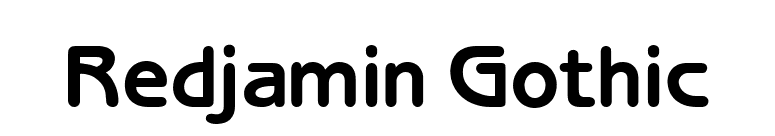 Redjamin Gothic font preview