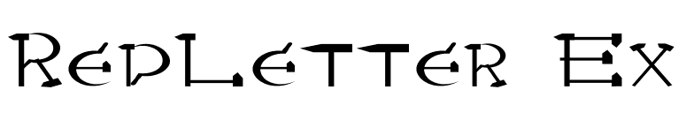 RedLetter Ex font preview