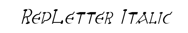 RedLetter Italic font preview