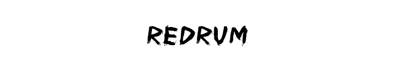 REDRUM font preview