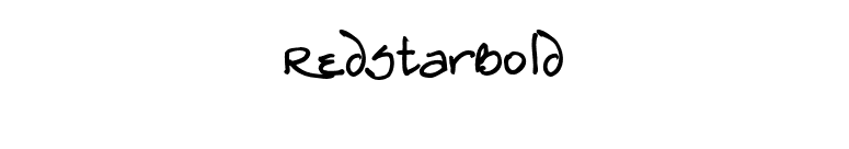 RedStarBold font preview