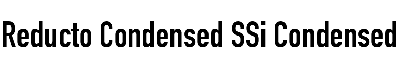 Reducto Condensed SSi Condensed font preview