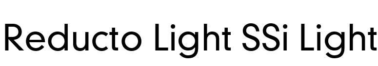 Reducto Light SSi Light font preview