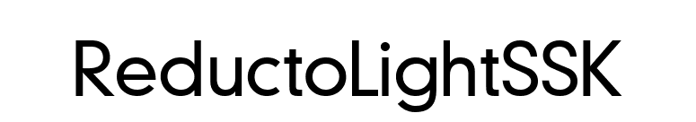 ReductoLightSSK font preview