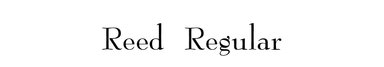 Reed Regular font preview