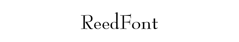 ReedFont font preview
