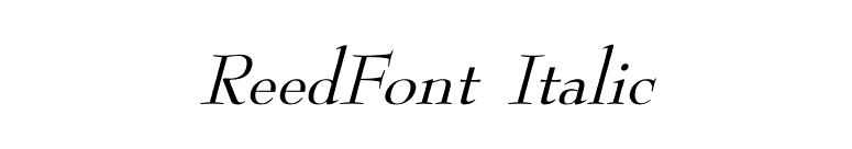 ReedFont Italic font preview