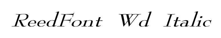 ReedFont Wd Italic font preview