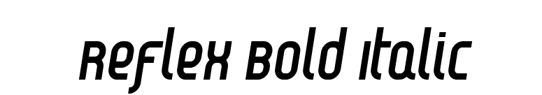 Reflex Bold Italic font preview