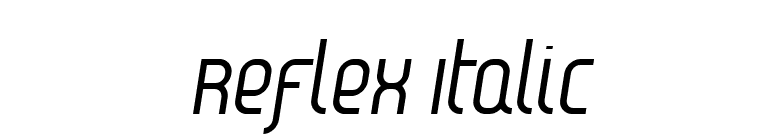 Reflex Italic font preview