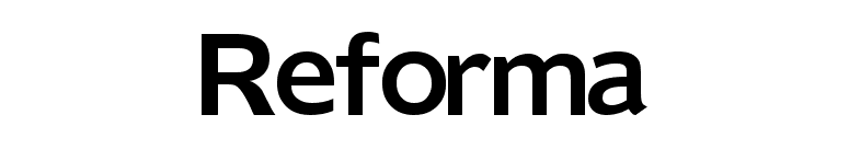 Reforma font preview