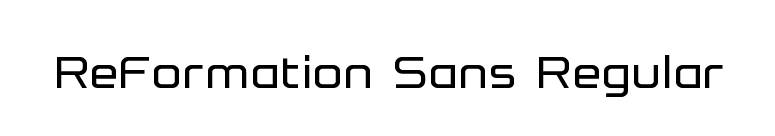 ReFormation Sans Regular font preview