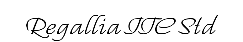Regallia ITC Std font preview