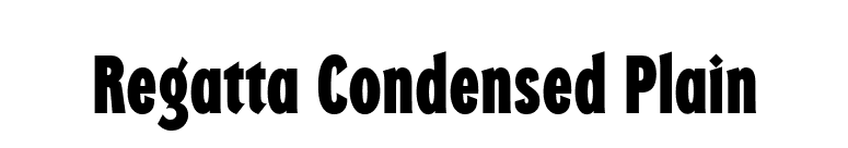 Regatta Condensed Plain font preview