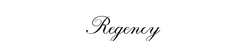 Regency font preview