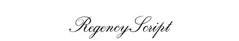 RegencyScript font preview
