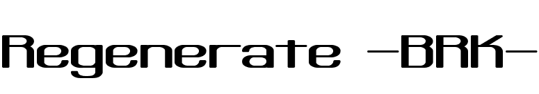 Regenerate -BRK- font preview