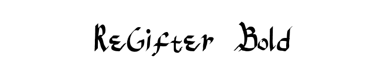 ReGifter Bold font preview