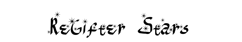 ReGifter Stars font preview