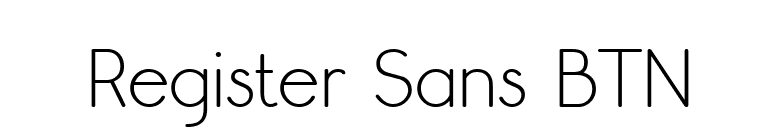 Register Sans BTN font preview