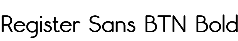 Register Sans BTN Bold font preview