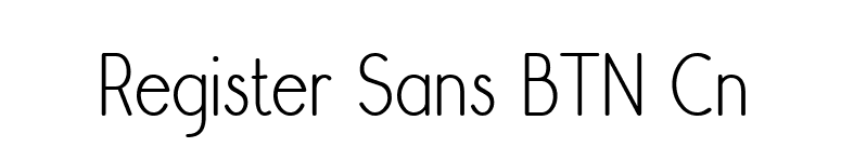 Register Sans BTN Cn font preview