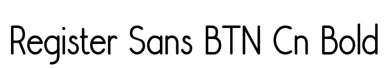 Register Sans BTN Cn Bold font preview