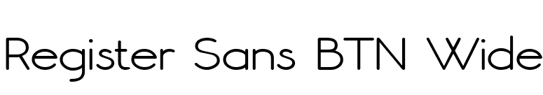 Register Sans BTN Wide font preview