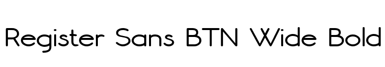 Register Sans BTN Wide Bold font preview
