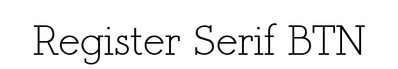 Register Serif BTN font preview