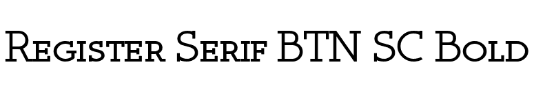 Register Serif BTN SC Bold font preview
