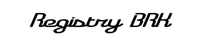 Registry BRK font preview