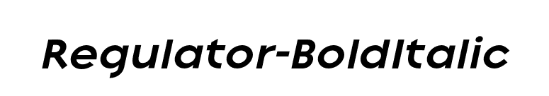 Regulator-BoldItalic font preview