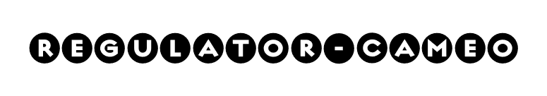 Regulator-Cameo font preview
