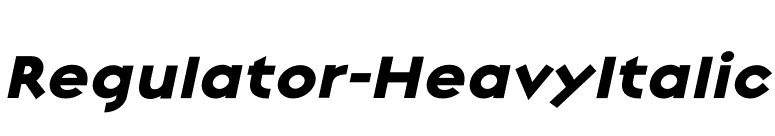 Regulator-HeavyItalic font preview