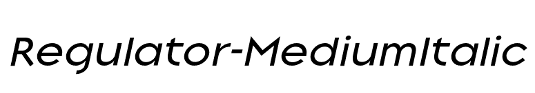 Regulator-MediumItalic font preview