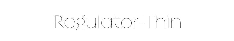 Regulator-Thin font preview