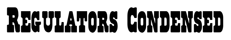 Regulators Condensed font preview