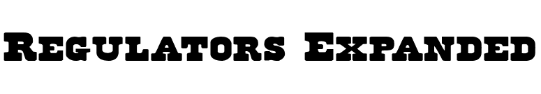 Regulators Expanded font preview