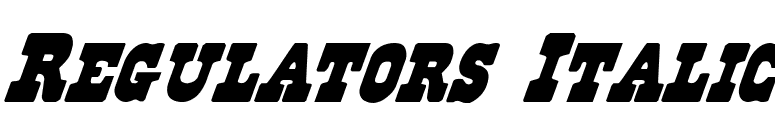 Regulators Italic font preview