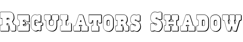 Regulators Shadow font preview