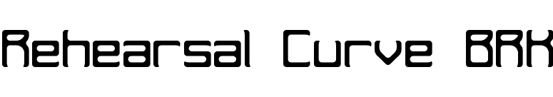 Rehearsal Curve BRK font preview