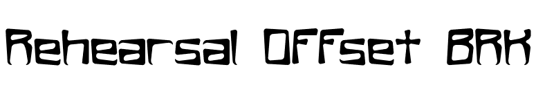 Rehearsal Offset BRK font preview
