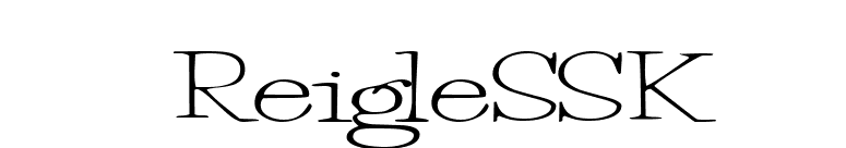 ReigleSSK font preview