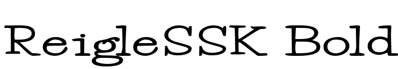 ReigleSSK Bold font preview