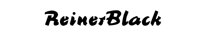 ReinerBlack font preview