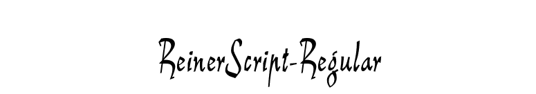 ReinerScript-Regular font preview
