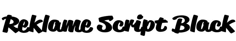 Reklame Script Black font preview